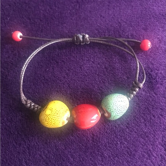 Jewelry - Ceramic hearts bracelet